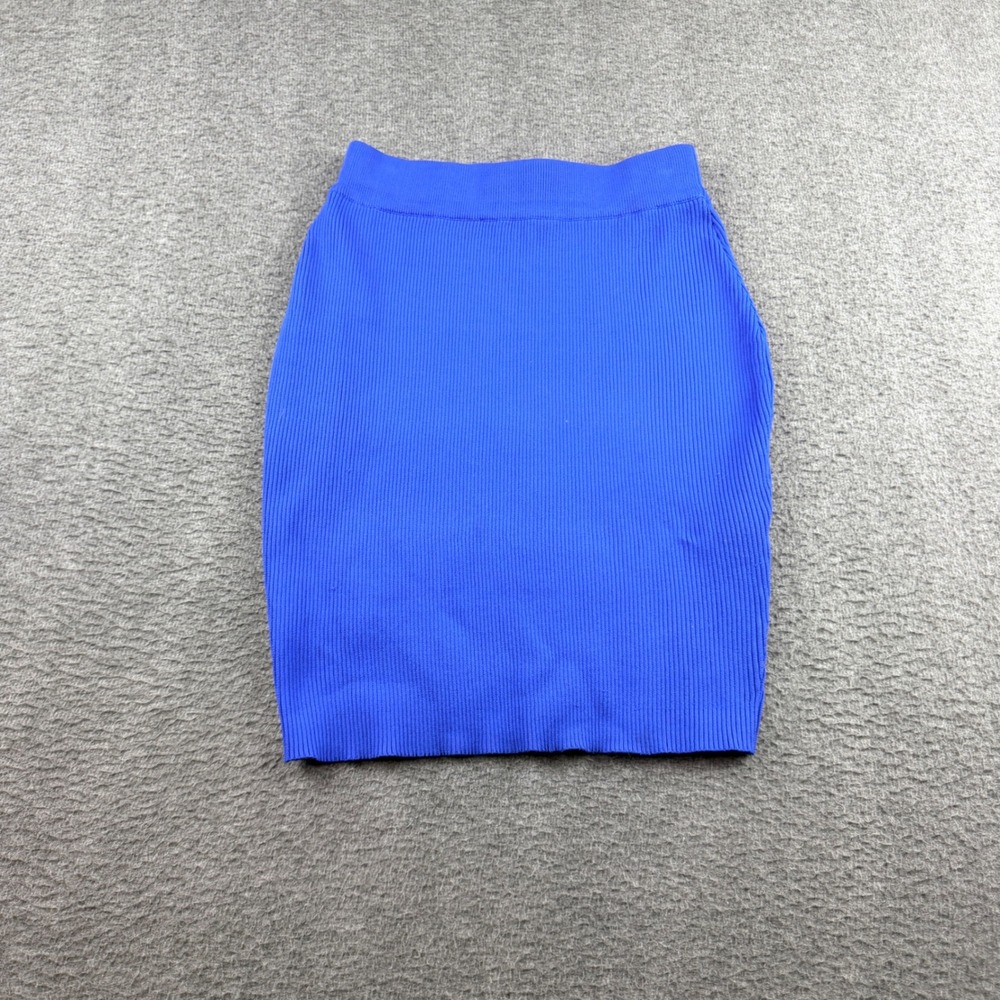 Fashion Nova Women's M Medium Royal Blue Ribbed Knit Mini Skirt BW6071S